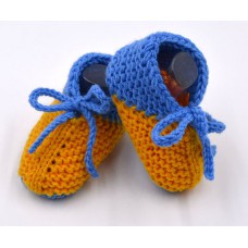 100% Merino baby booties,  hand knitted in New Zealand