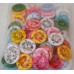 15 mm Flower plastic button 10 (colours)