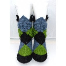 100% hand knitted wool socks 